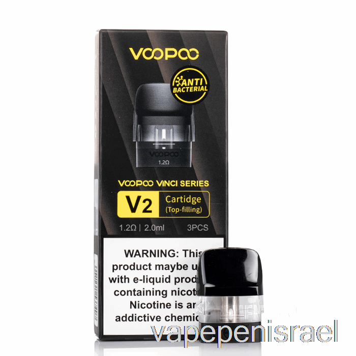 חד פעמי Vape Israel Voopoo וינצ'י פוד תחליפי תרמילים 1.2ohm Vinci V2 מחסנית